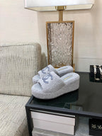 CC wedge Sandal Grey Wool