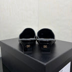 CC 2026 Pointed Toe Mule 4cm Black Patent Leather 688711