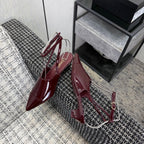 CC 2026 Slingback 4cm Burgundy Patent Leather 688714