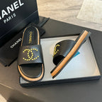 CC 25C Slippers Black Sheepskin 213106