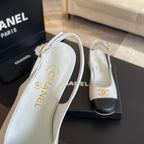 cc slingback 50 white black calfskin