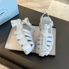 PRA RUBBER MONOLITH SANDALS PASTEL BLUE CALFSKIN