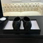 ballet flat black quilted lambskin large black cc logo