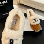 CC Moccasins Yellow Orange Suede And Fleece