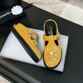 CC 25C Mule Sandal Canary Yellow  Imported Cowhide 212944