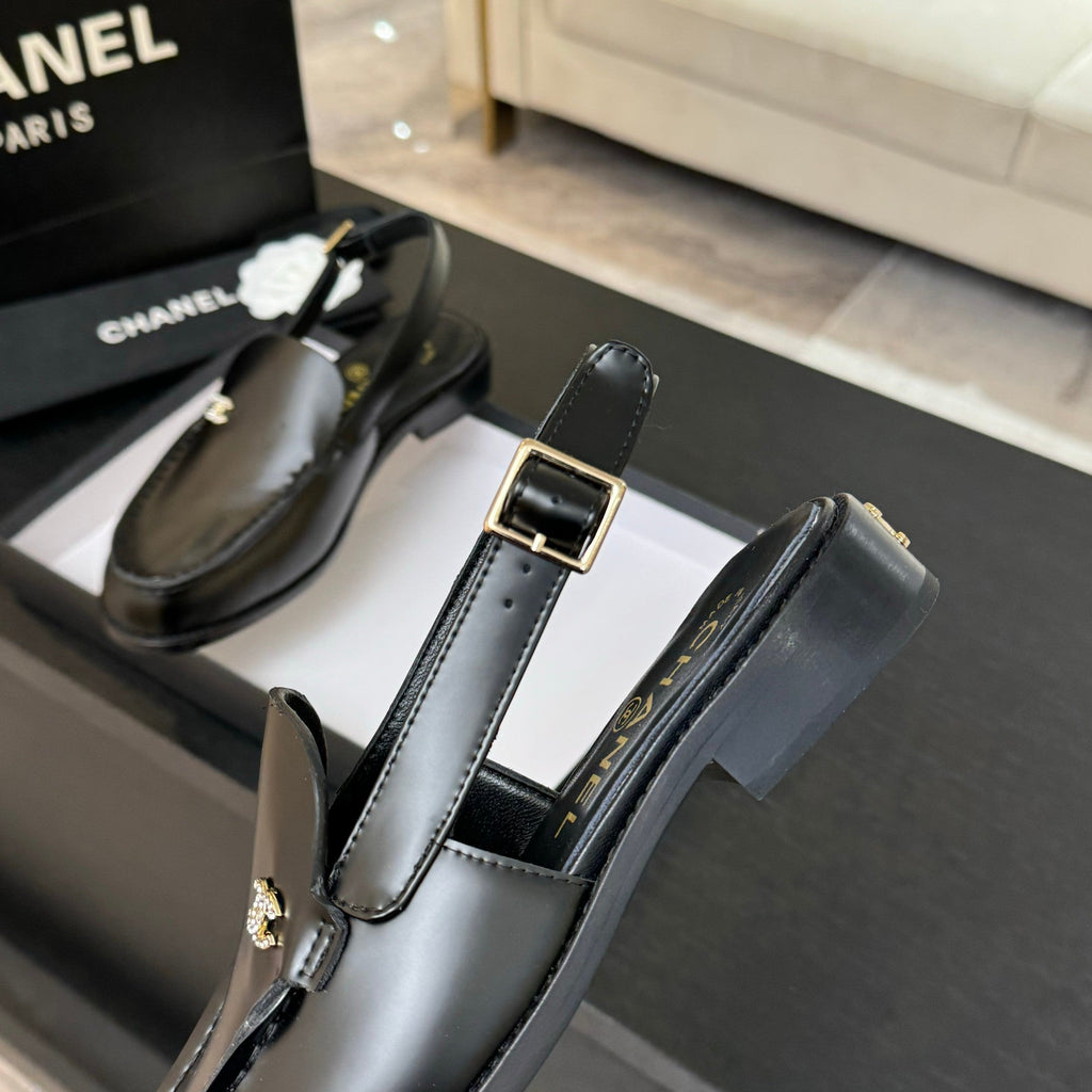 CC 25C Slingback Loafer Black Patent Leather