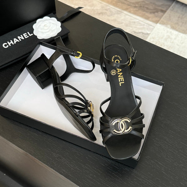 CC 45mm Sandal Black Sheepskin 212926
