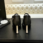 CC 25S Sandal Heel 85mm Black Calfskin