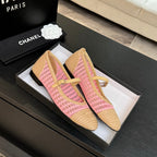 CC 25P Mary Jane 15mm Beige Pink Raffia 373784
