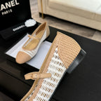 CC 25P Mary Jane 15mm Beige White Raffia 373786