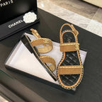 CC 25K sandal 10mm leather chain calfskin