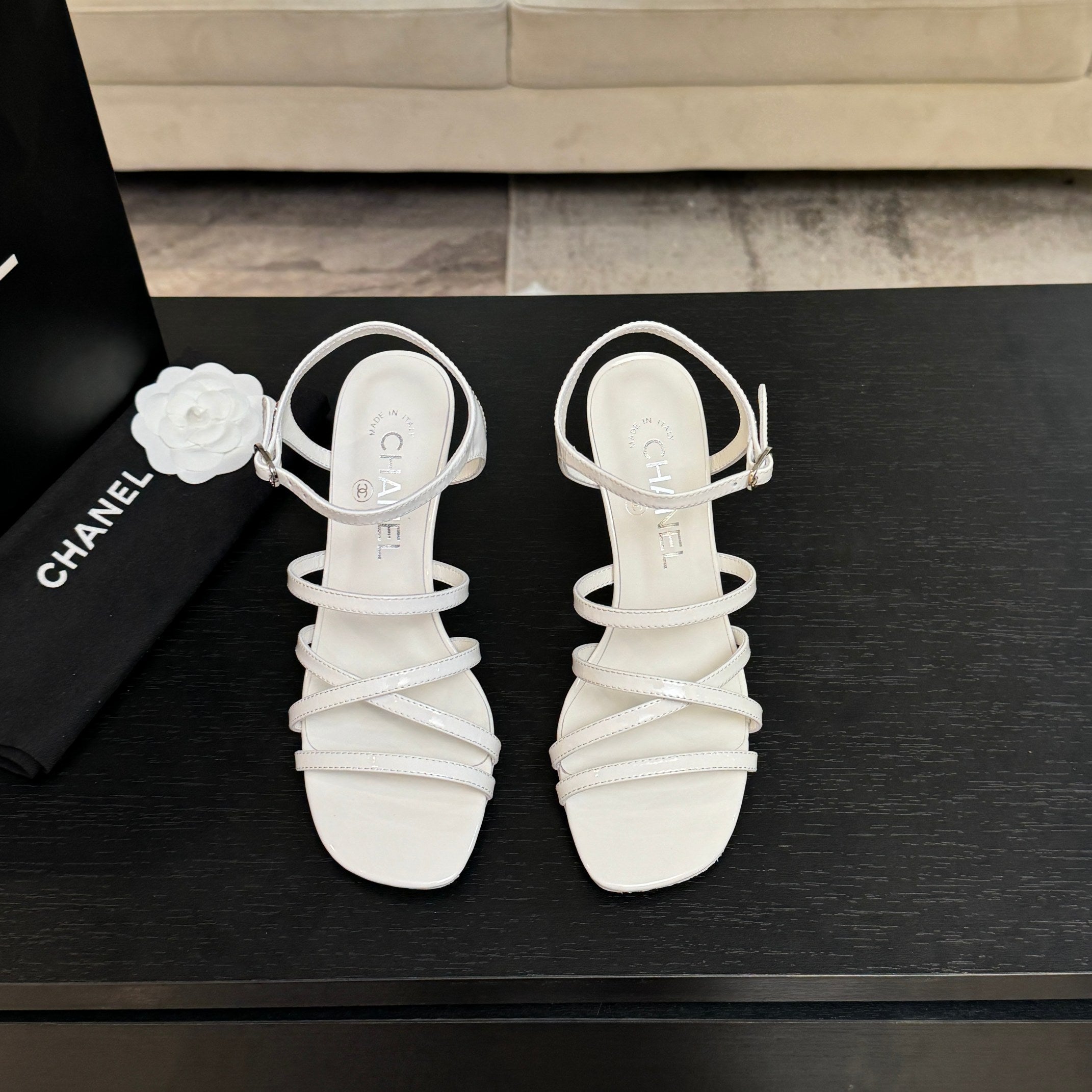 CC Cruise 25/26 Sandal 95mm White Patent Leather