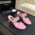 CC 26C Double C Strap Sandals PInk Sheepskin