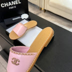 CC 26C Double C Chain Cross Pink Beige Sheepskin