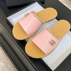 CC 26C Double C Chain Cross Pink Beige Sheepskin