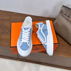 HM Get Sneaker Sky Blue White Suede Cowhide 543790