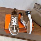 HM 26S Bouncing Sneaker In Brown mix White Suede 543812
