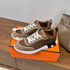 HM 26S Bouncing Sneaker In Brown mix White Suede 543812