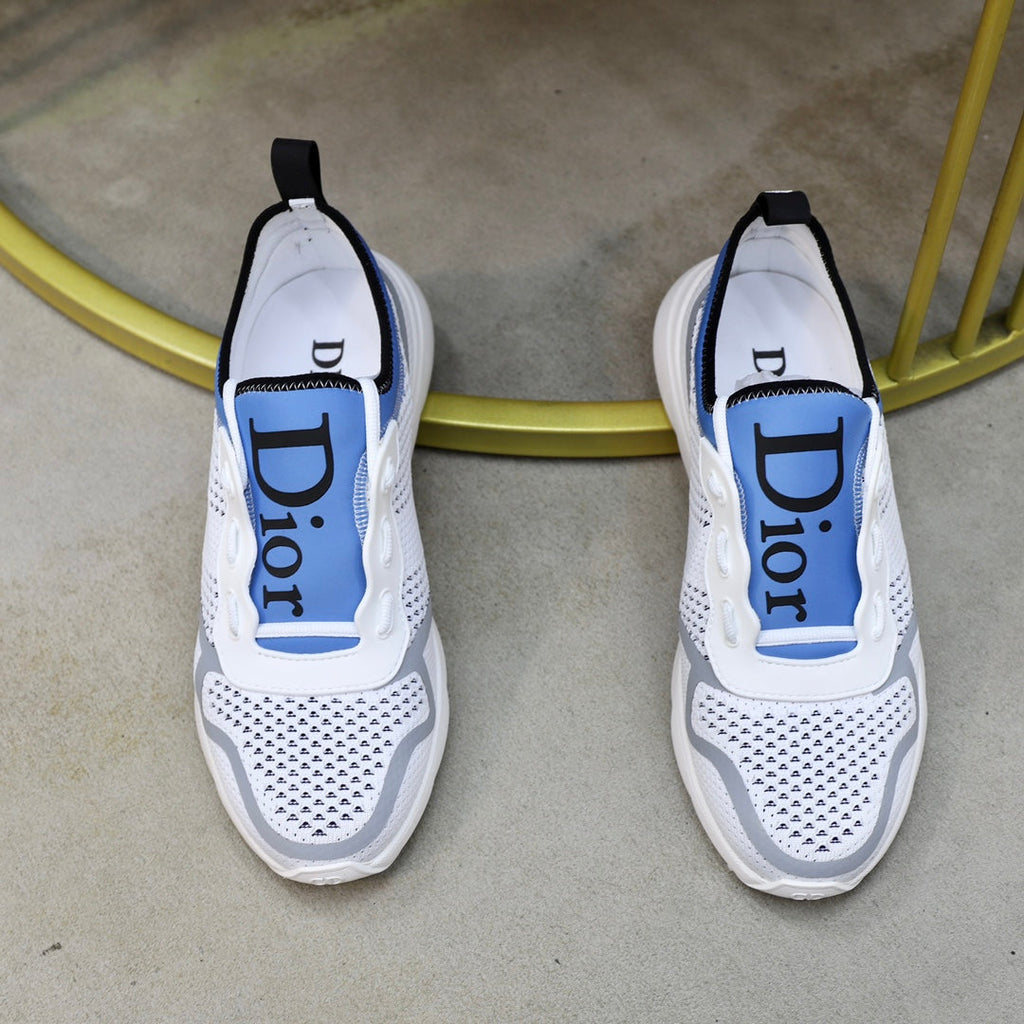 CD B21 Sneaker White Blue Knitted 643605