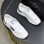 PRA SNEAKER IN WHITE CALFSKIN AND MESH FABRIC
