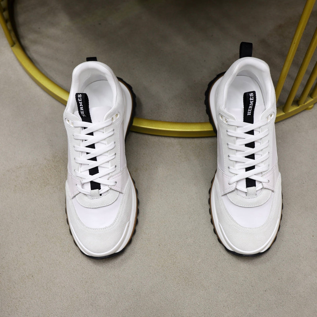 HM Men's Leader sneaker White Suede Calfskin 747917