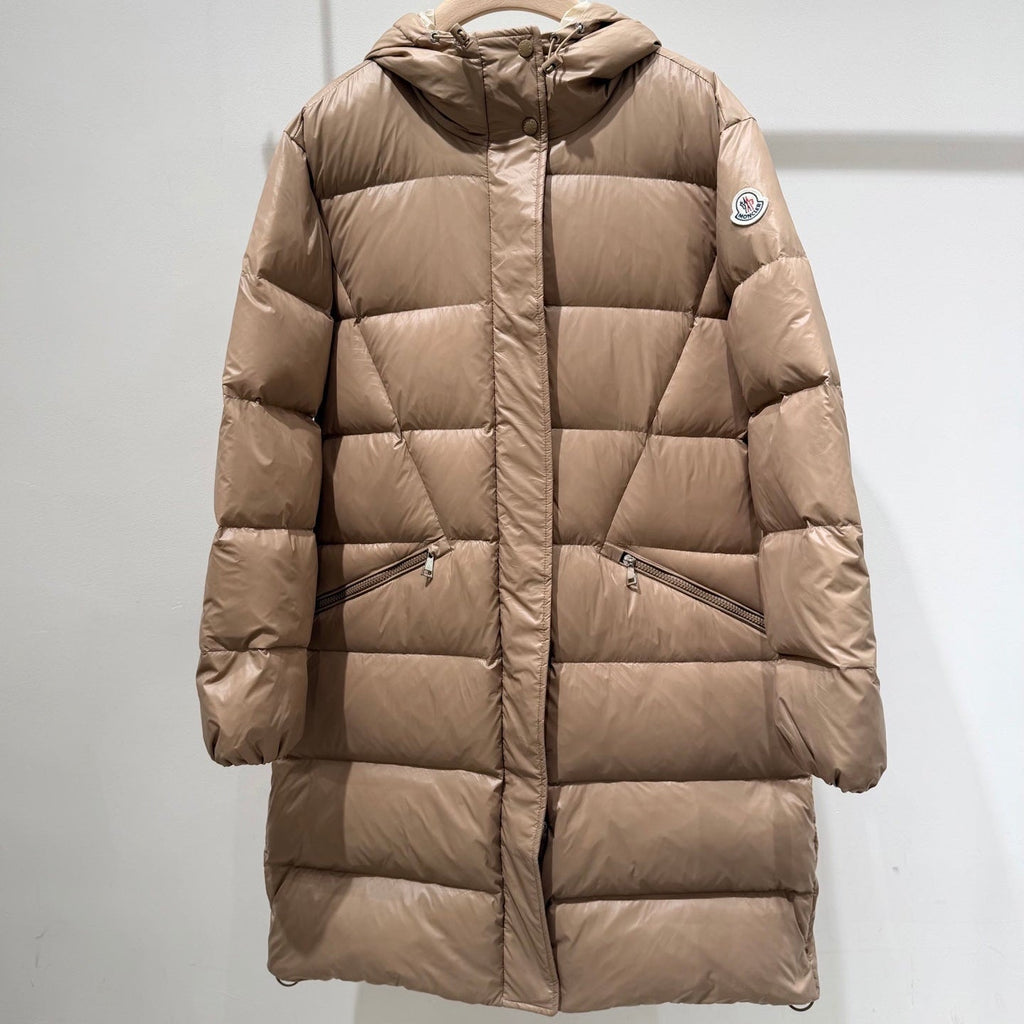 MC 2025 Long Down Coat Glossy Beige Polyester 0002