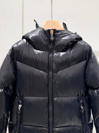 MC 2025 Long Down Coat Glossy Black Polyester