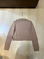 Prada 2025 Quilted Sweater Brown mix Colors Wool Cashmere