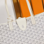 saint louis pm 34cm white canvas chevroches calfskin