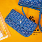 saint louis pm 34cm blue canvas chevroches calfskin