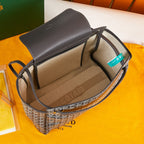 ROUETTE SOUPLE BAG 31 IN BLACK GOYARDINE CANVAS AND CALFSKIN
