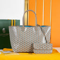 saint louis pm 34cm brown sky blue canvas chevroches calfskin
