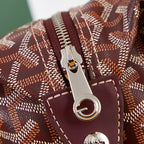 BOWLING TOILETRY BAG 24 IN BURGUNDY RED GOYARDINE CANVAS AND CALFSKIN