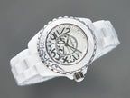 J12 Date Quartz White Ceramic Stainless Graffiti Limited