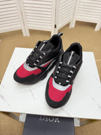 CD B22 Sneaker Black-red Mesh Calfskin 648069