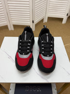 CD B22 Sneaker Black-red Mesh Calfskin 648069