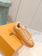 LV 25 Buttersoft Sneakers Yellow Brown Calfskin 576993