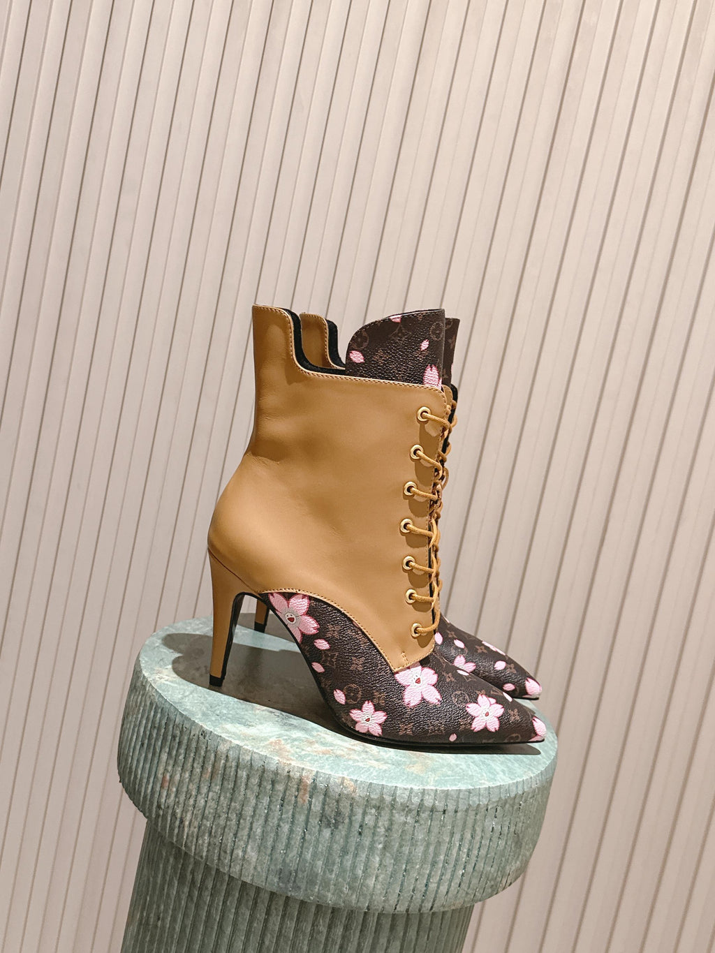 LV AW25 Ankle Boot Brown Monogram Canvas & Plain Calf Leather 555616