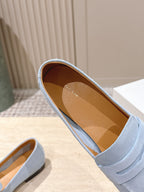 The Row 2025 Loafer Light Blue Suede 556140