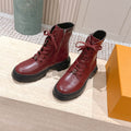 LV Squad Lace-up Ankle Boot 5cm Burgundy Cowhide 576972