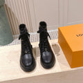LV Squad Lace-up Ankle Boot 5cm Black Cowhide 576971