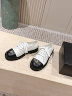 CC 26s Shoes 2cm Black White Quited Calfskin 583904
