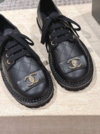CC 26s Shoes 2cm Black Quited Calfskin 583905