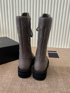 Chanel Electric Show Boot Brown and Black Leather 507524
