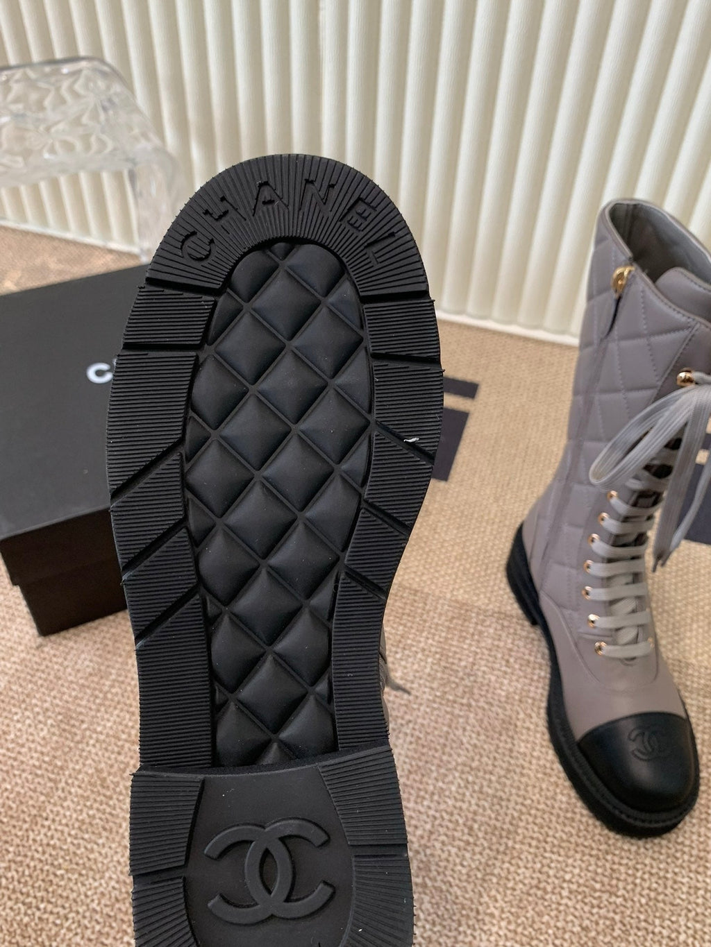 Chanel Electric Show Boot Brown and Black Leather 507524