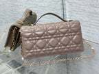 my cd mini 21 dark brown lambskin