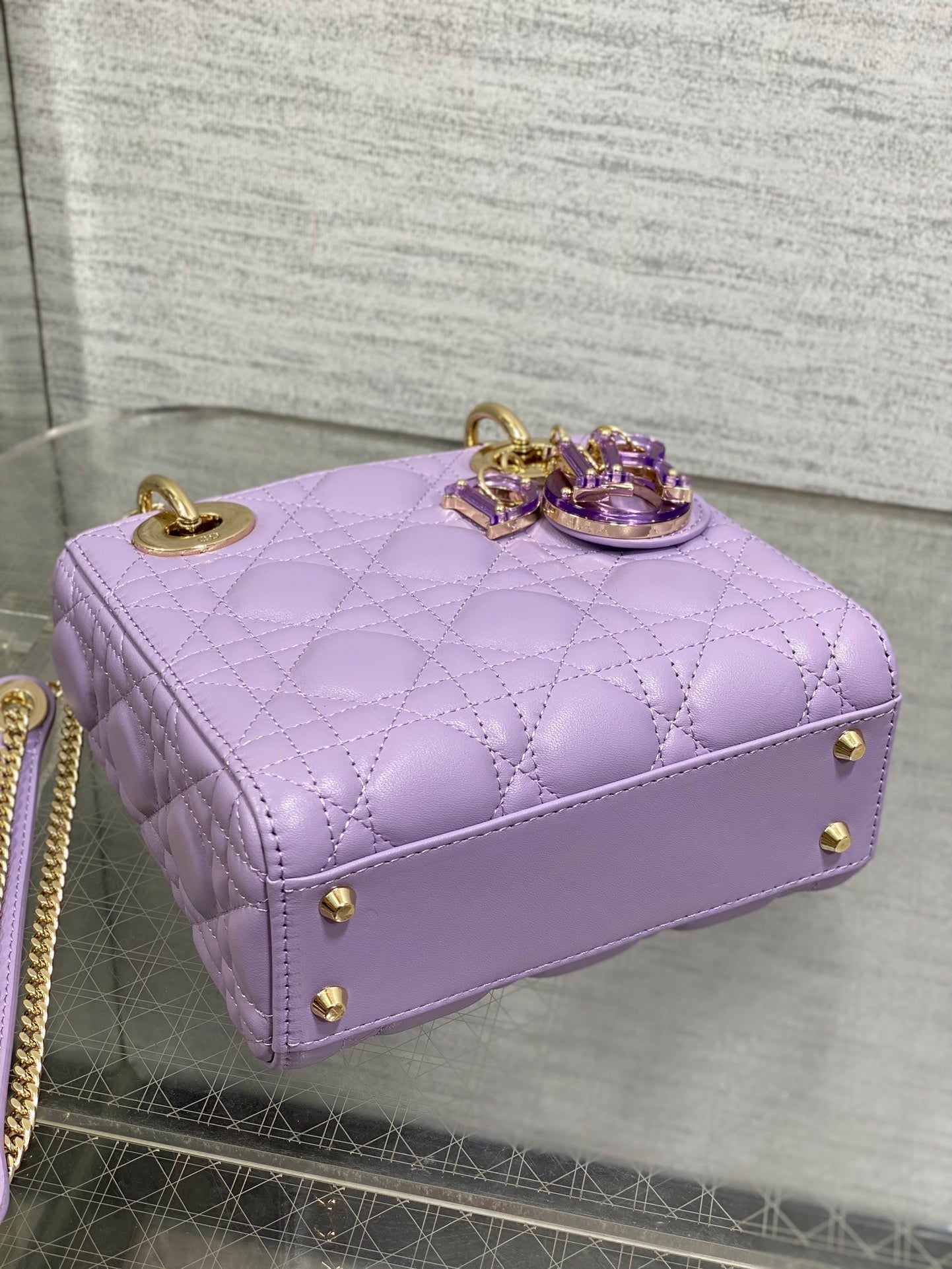 Lady Bag 17cm Violet Lambksin