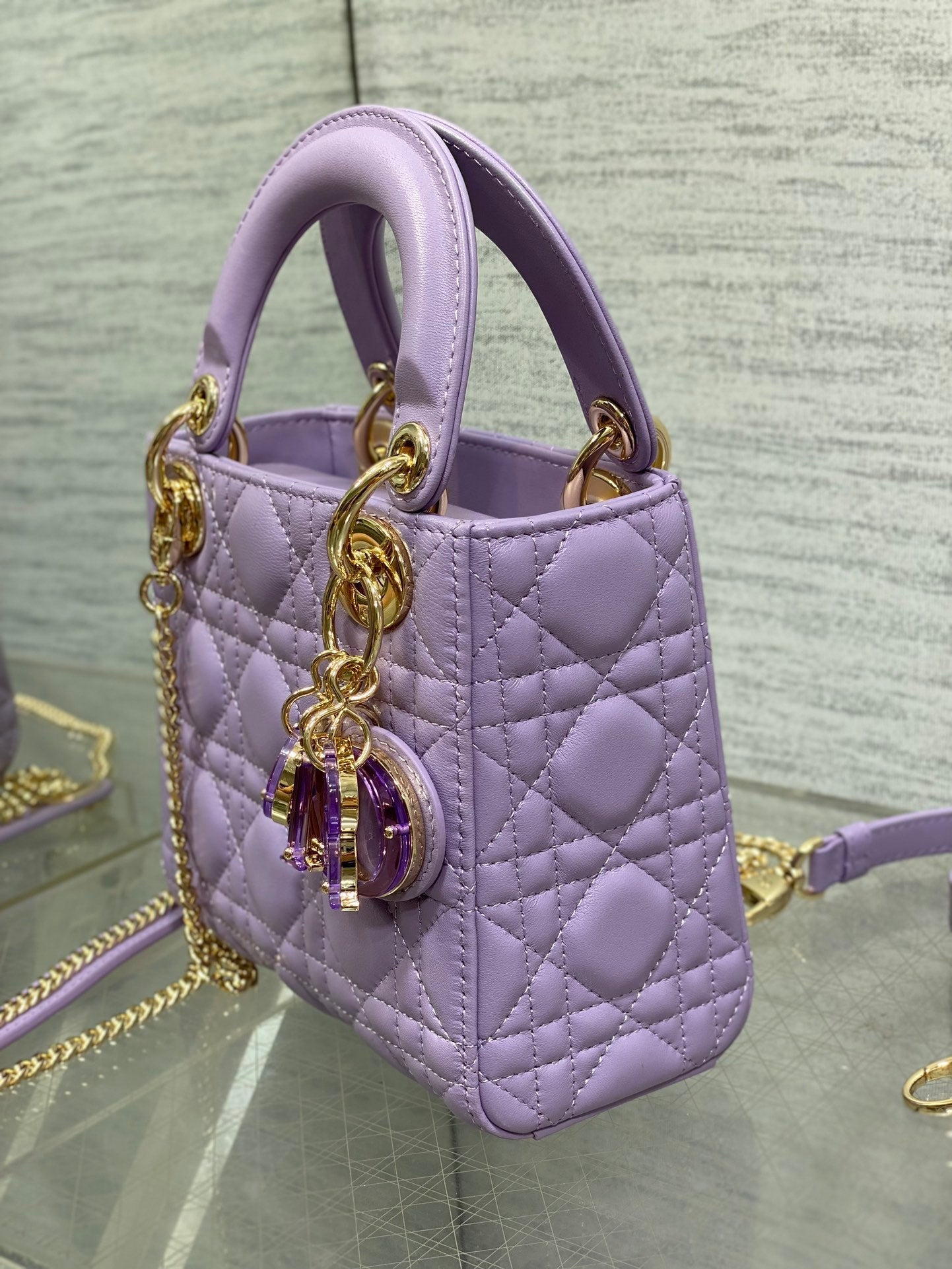 Lady Bag 17cm Violet Lambksin