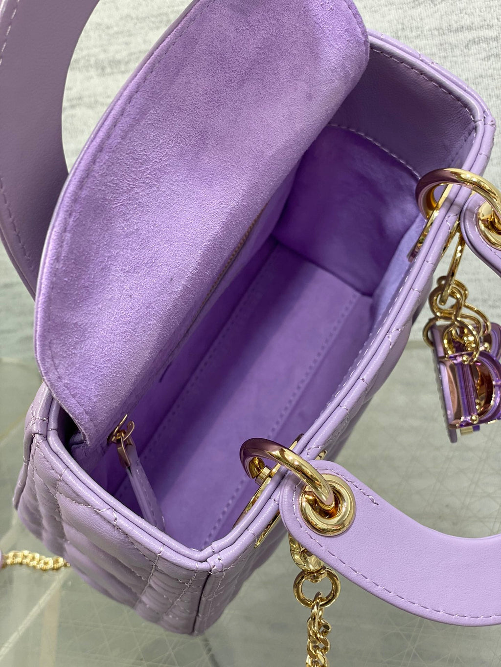 Lady Bag 17cm Violet Lambksin