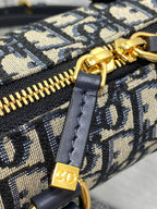 GROOVE MINI 17 BAG IN BLACK MIX BEIGE OBLIQUE MONOGRAM JACQUARD